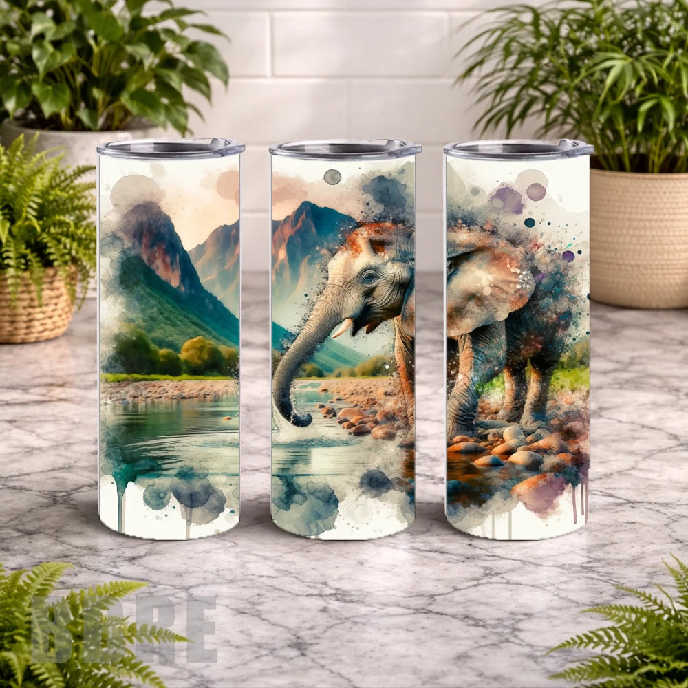 Majestic Elephant 5 20 OZ Wrap Mockup