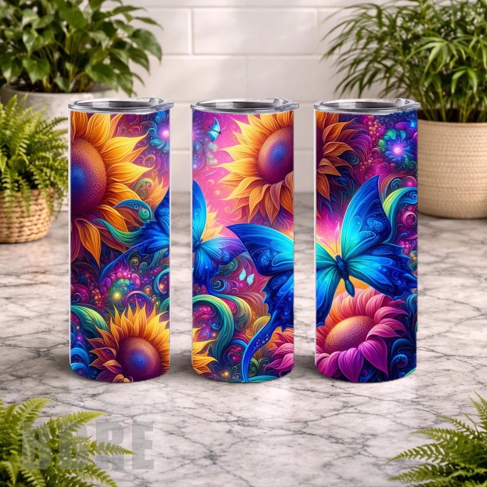 Butterfly Bloom 23 20 OZ Wrap Mockup