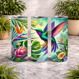 Tropical Hummingbird 20 OZ Wrap Mockup