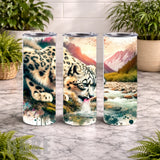 Snow Leopard 20 OZ Wrap Mockup