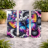 Butterfly Bloom 10 20 OZ Wrap Mockup