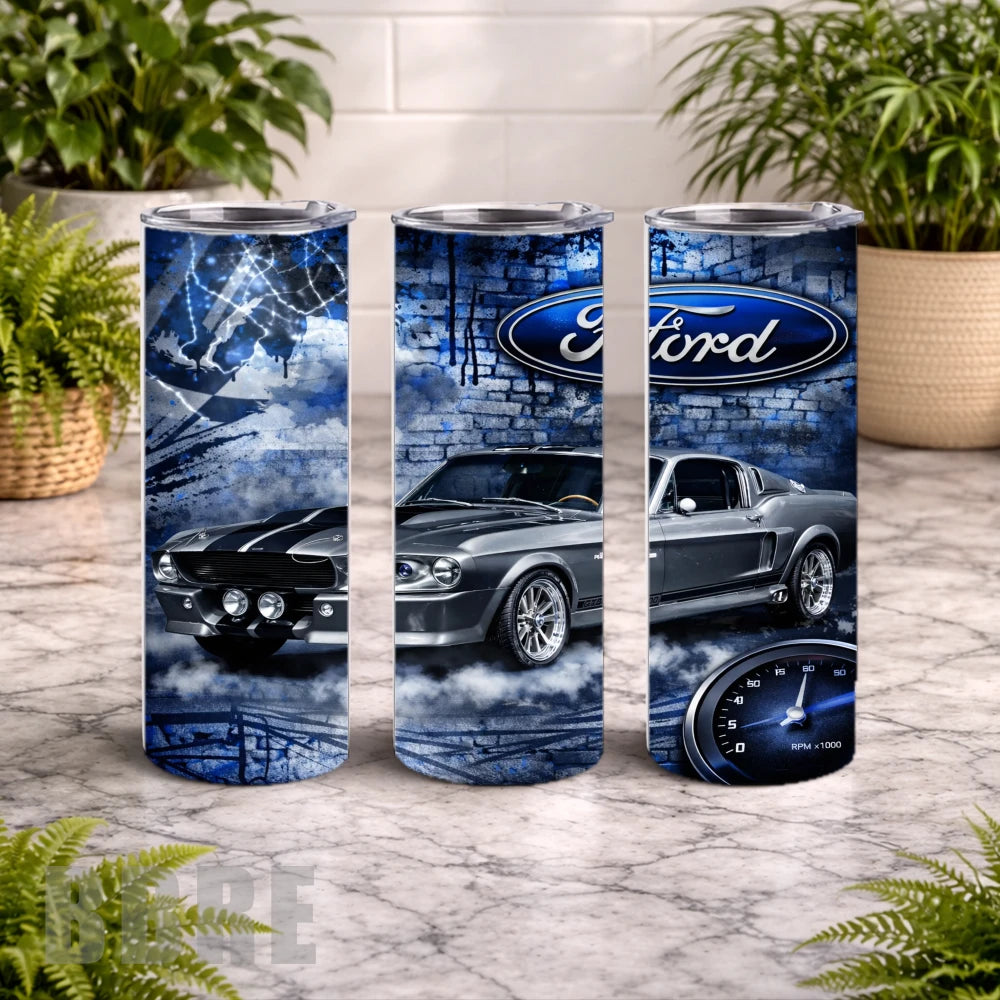 Ford Mustang 20 OZ Wrap Mockup