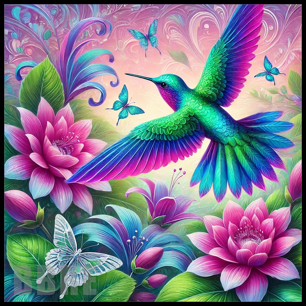 Hummingbird Paradise 3 20 OZ Sublimation Wrap