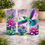 Hummingbird Paradise 3 20 OZ Wrap Mockup