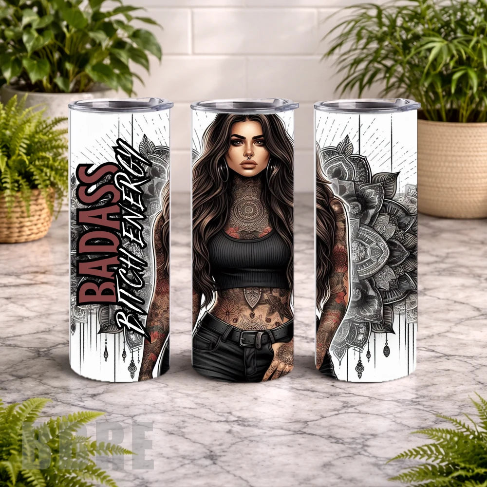 Badass Energy 20 OZ Wrap Mockup