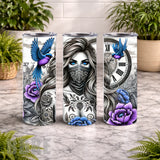 Masked Beauty 2 20 OZ Wrap Mockup