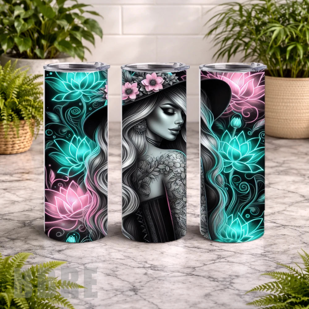 Floral Goddess 5 20 OZ Wrap Mockup