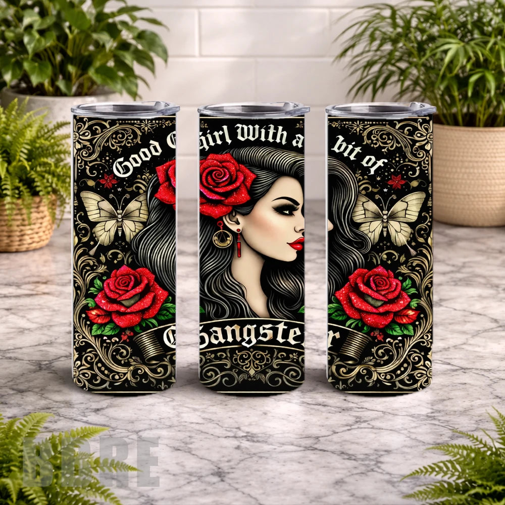 Gangster Girl 20 OZ Wrap Mockup