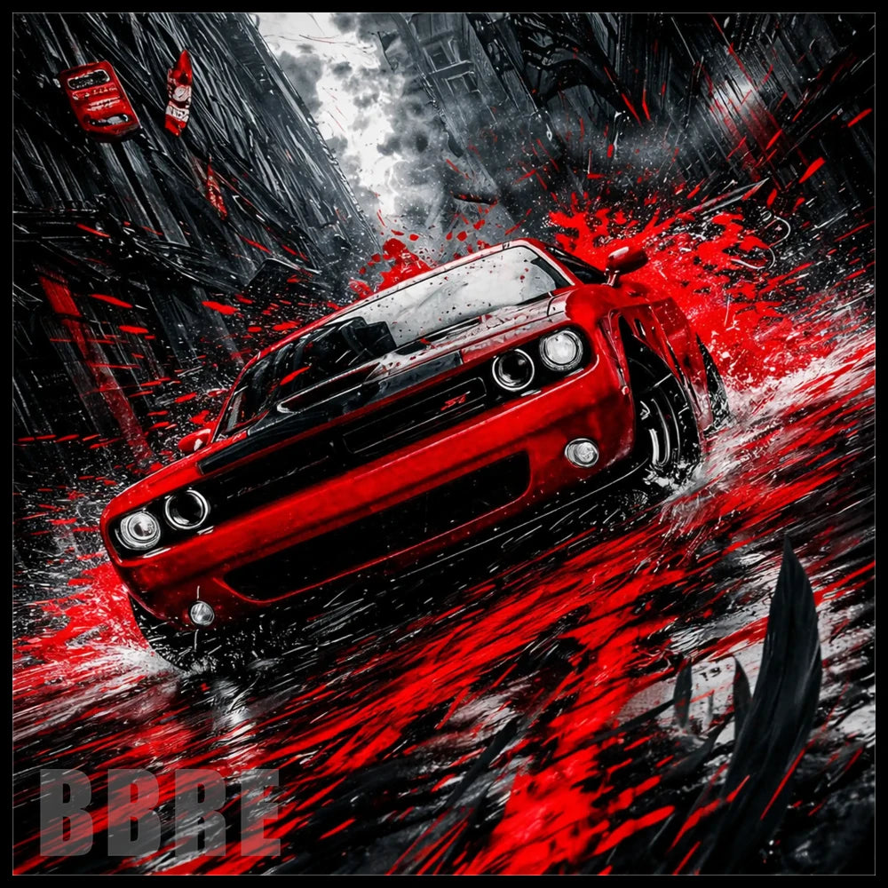 Red Muscle Car 20 OZ Sublimation Wrap
