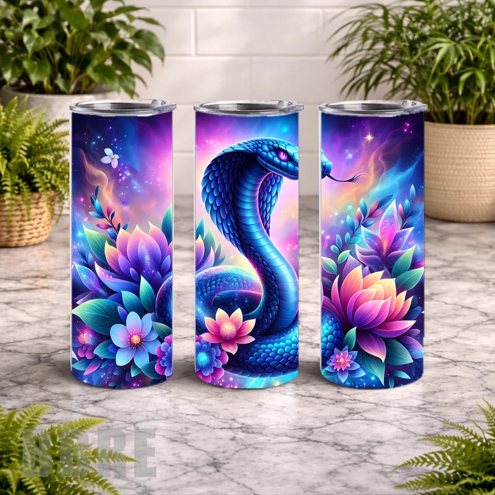 Cosmic Cobra 20 OZ Wrap Mockup