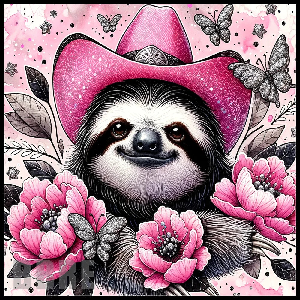 Cowboy Sloth 20 OZ Sublimation Wrap
