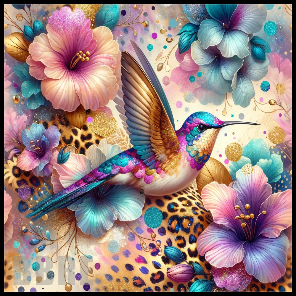 Hummingbird Floral 20 OZ Sublimation Wrap