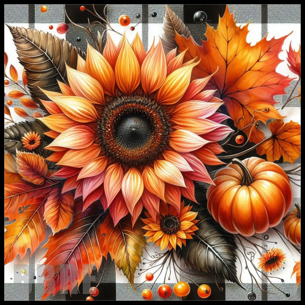 Autumn Floral 20 OZ Sublimation Wrap