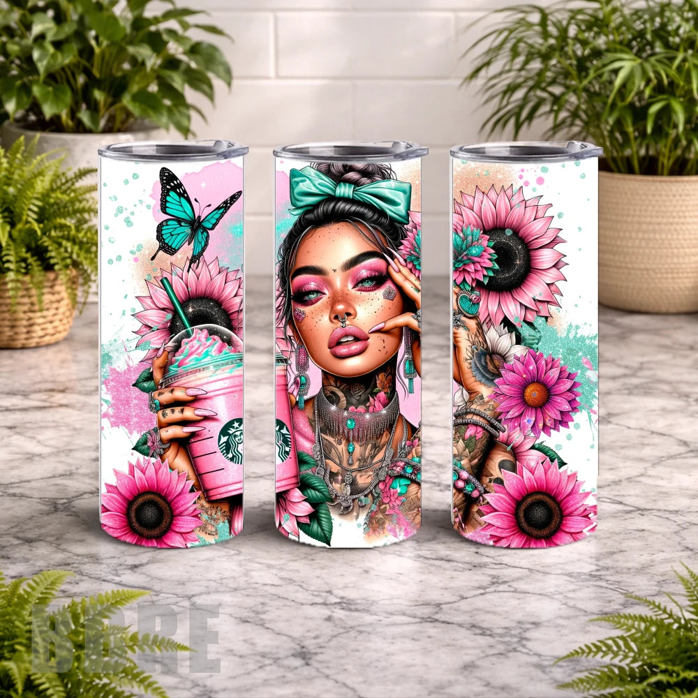 Floral Goddess 7 20 OZ Wrap Mockup