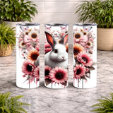 Floral Bunny 20 OZ Wrap Mockup