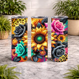 Floral Burst 8 20 OZ Wrap Mockup