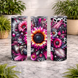 Floral Burst 9 20 OZ Wrap Mockup