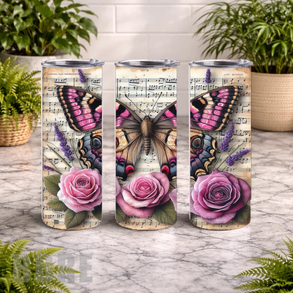 Butterfly Roses 20 OZ Wrap Mockup
