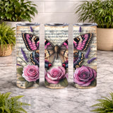 Butterfly Roses 20 OZ Wrap Mockup