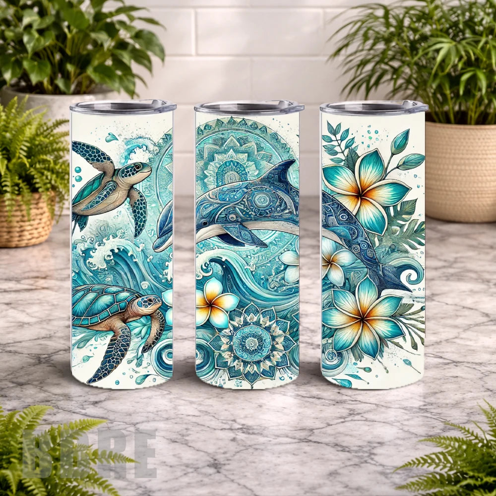 Ocean Life 20 OZ Wrap Mockup