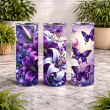 Floral Butterfly 20 OZ Wrap Mockup