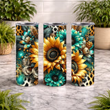 Floral Burst 10 20 OZ Wrap Mockup