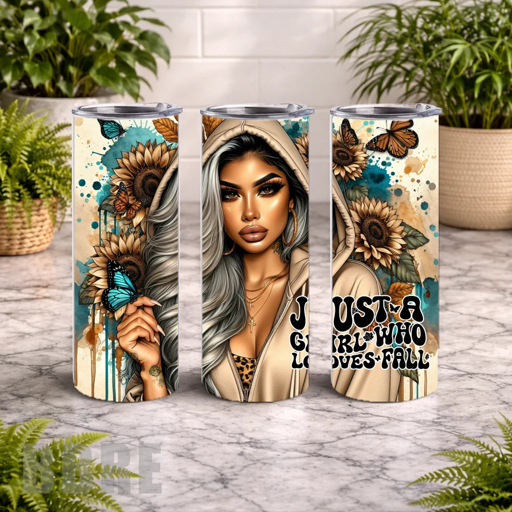 Fall Girl 20 OZ Wrap Mockup