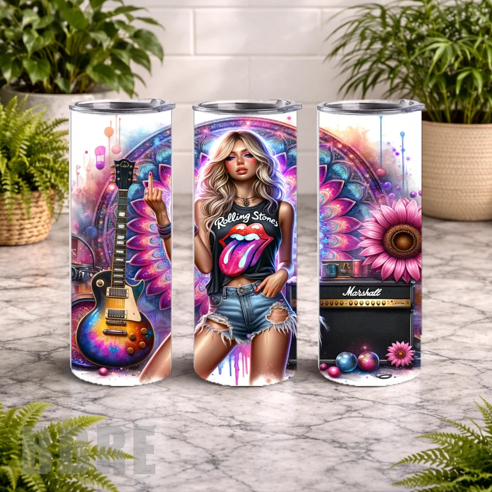 Rock Star 20 OZ Wrap Mockup