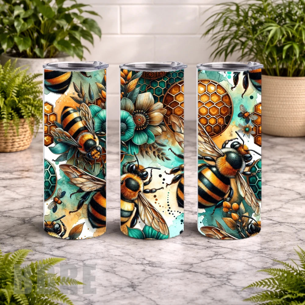 Bee Blossom 20 OZ Wrap Mockup