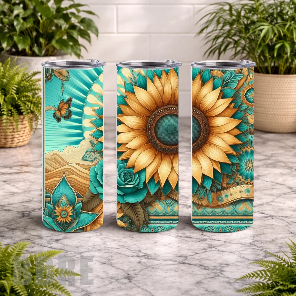 Sunflower Dreams 20 OZ Wrap Mockup