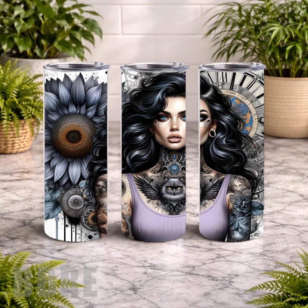 Mystic Floral 20 OZ Wrap Mockup