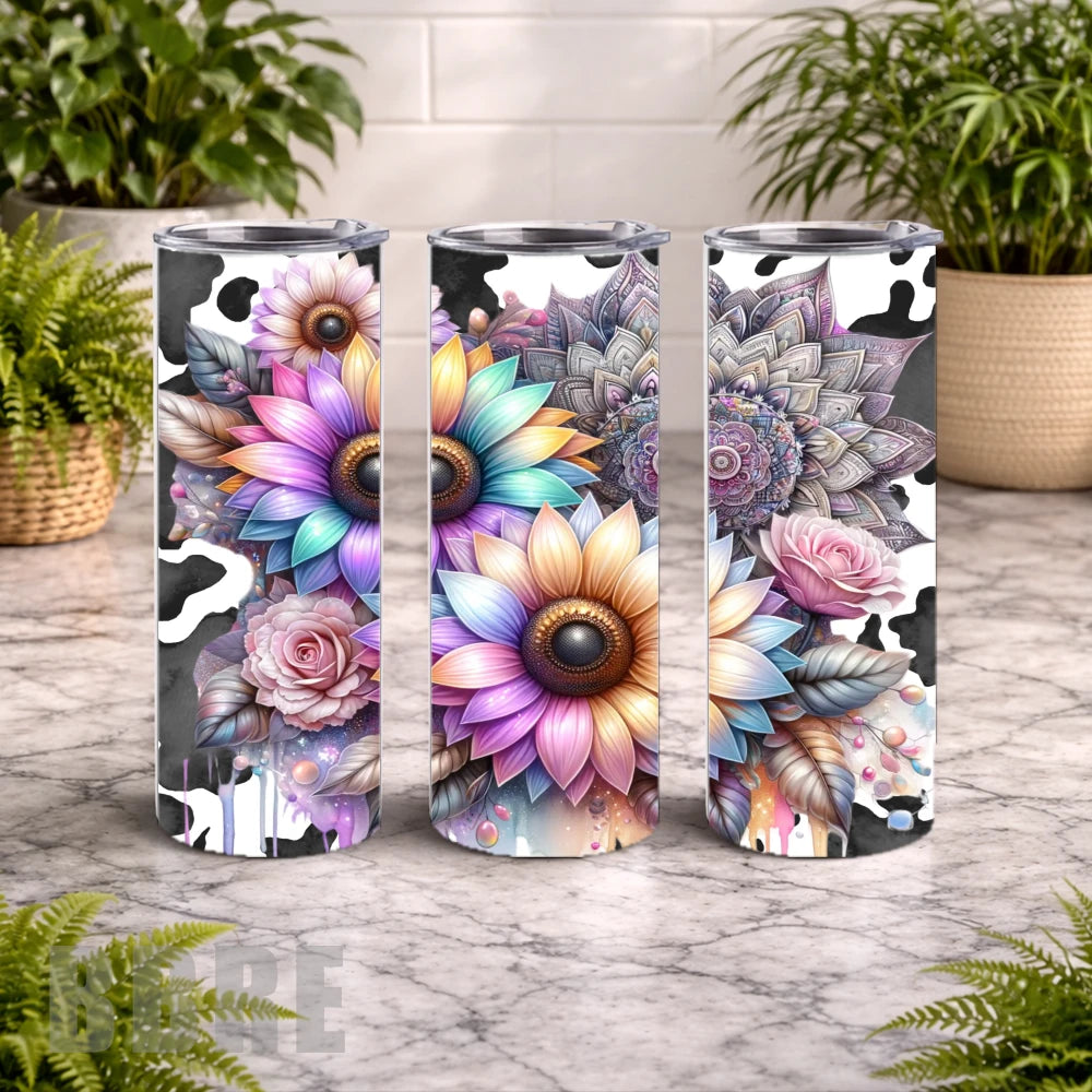 Floral Burst 13 20 OZ Wrap Mockup