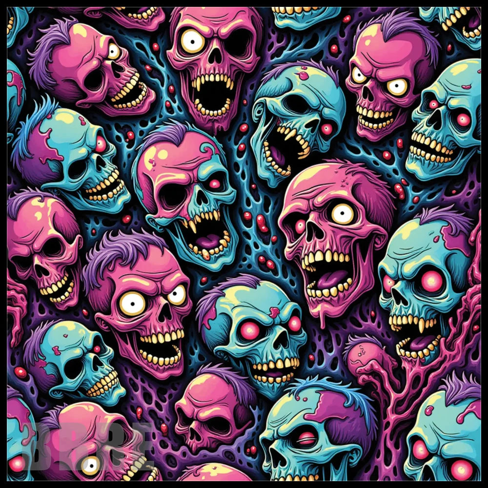 Colorful Skull 3 20 OZ Sublimation Wrap