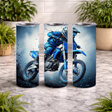 Blue Motocross 20 OZ Wrap Mockup