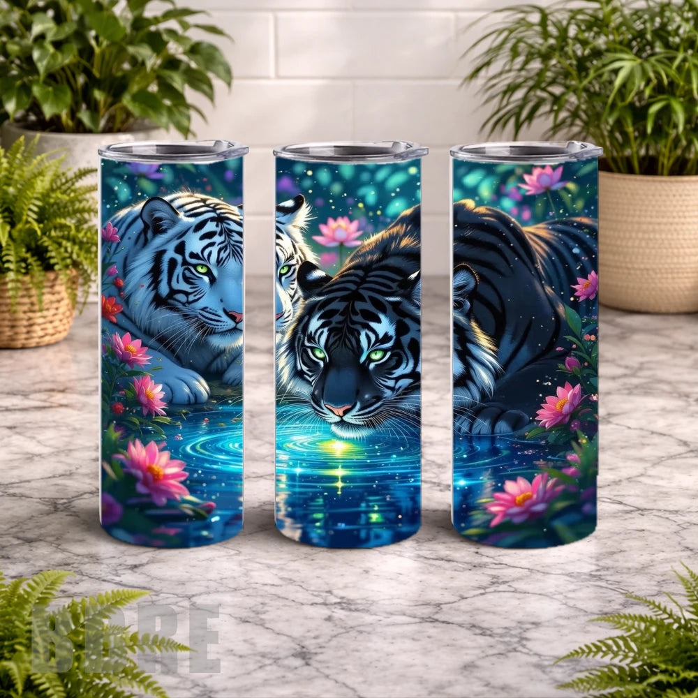 Majestic Tigers 20 OZ Wrap Mockup