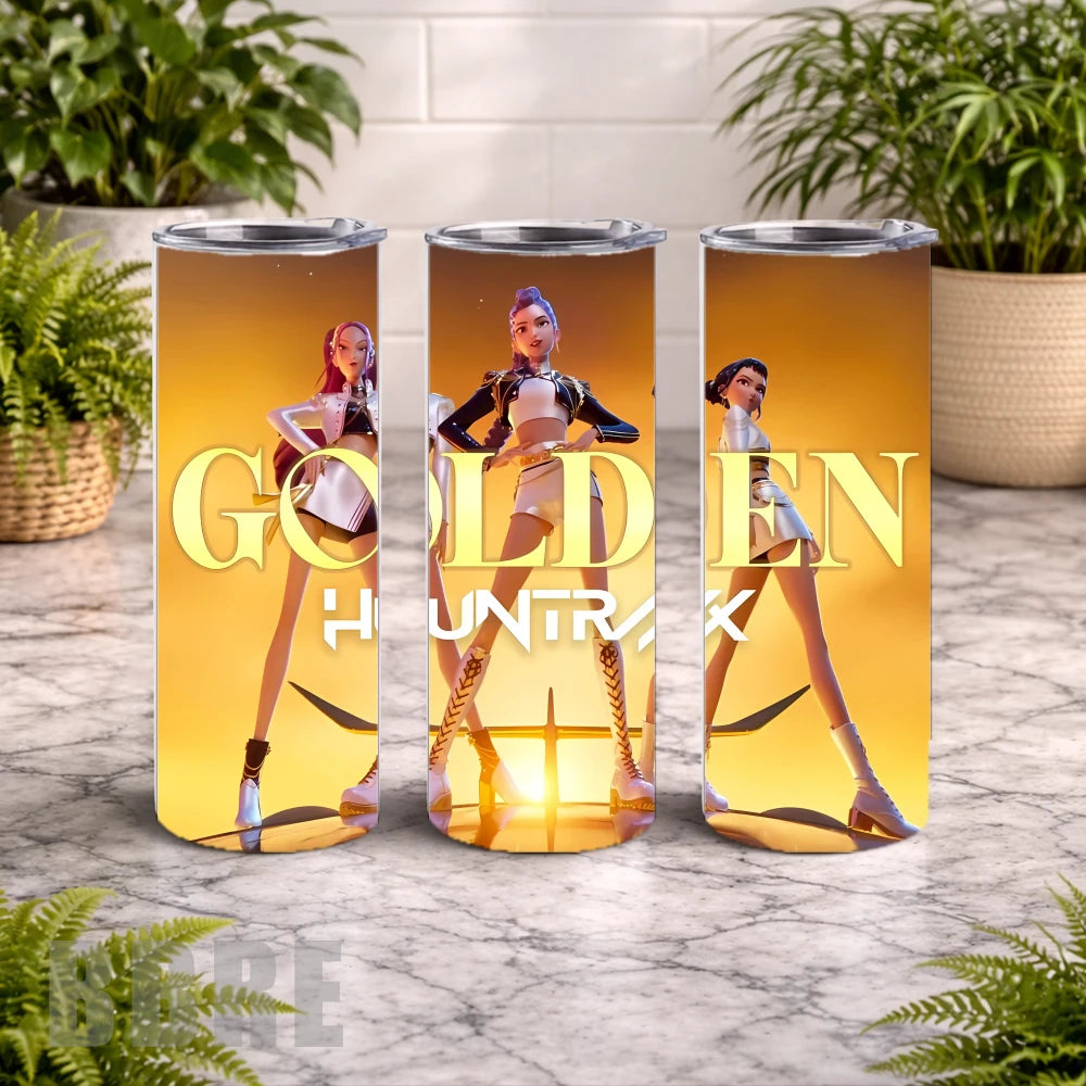 Golden Trio 20 OZ Wrap Mockup
