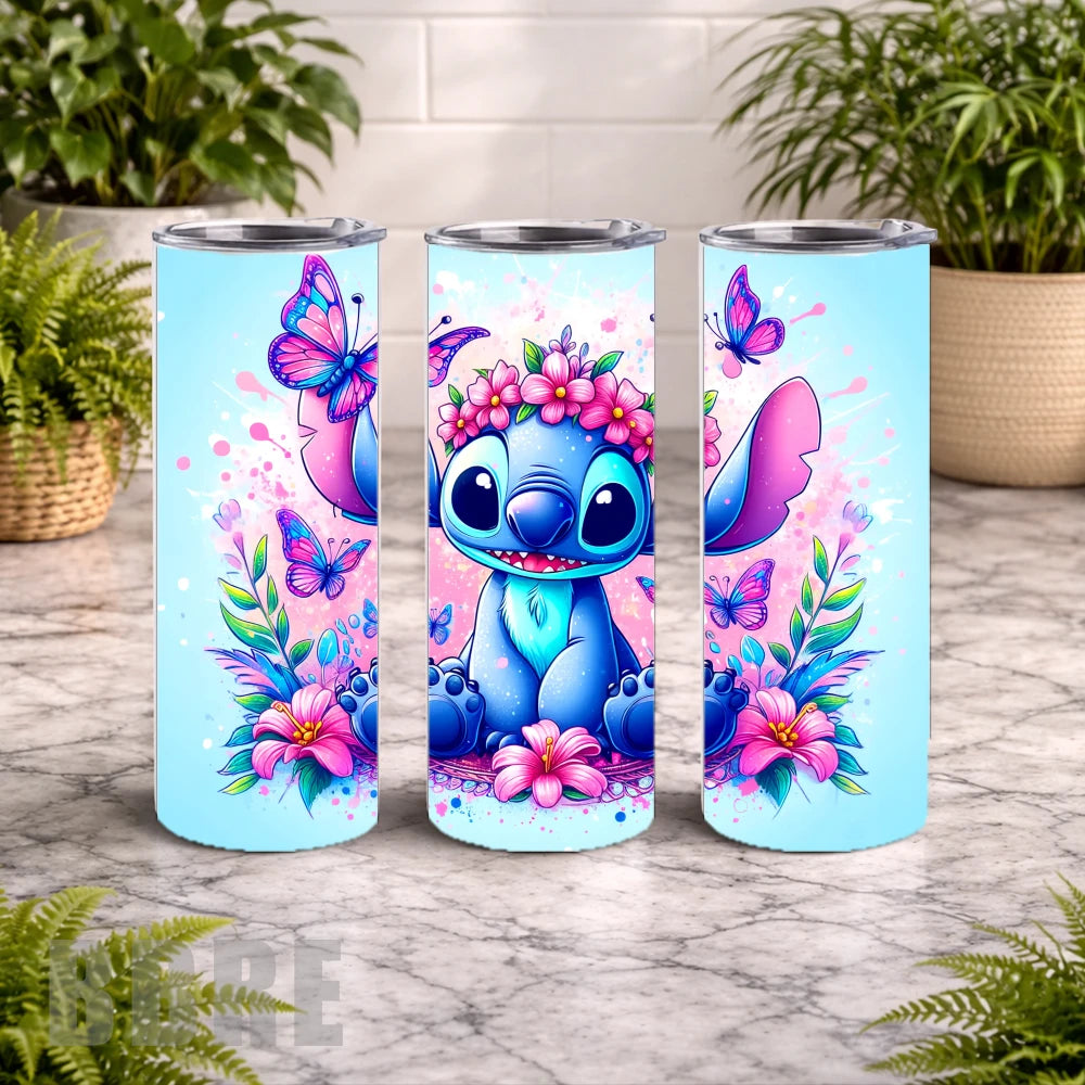 Floral Stitch 20 OZ Wrap Mockup