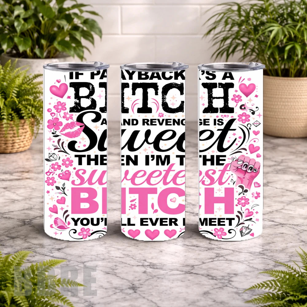 Sweet Revenge 20 OZ Wrap Mockup