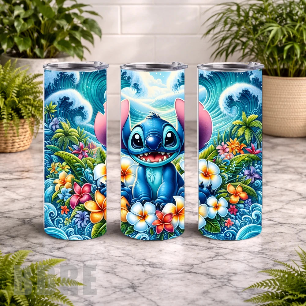 Tropical Stitch 2 20 OZ Wrap Mockup