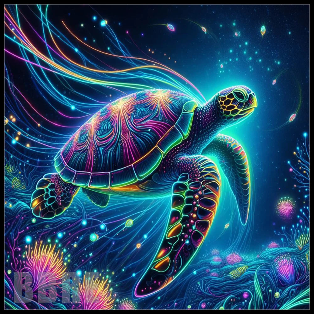 Neon Turtle 20 OZ Sublimation Wrap