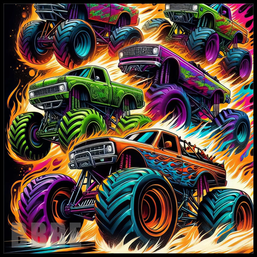 Monster Truck 2 20 OZ Sublimation Wrap