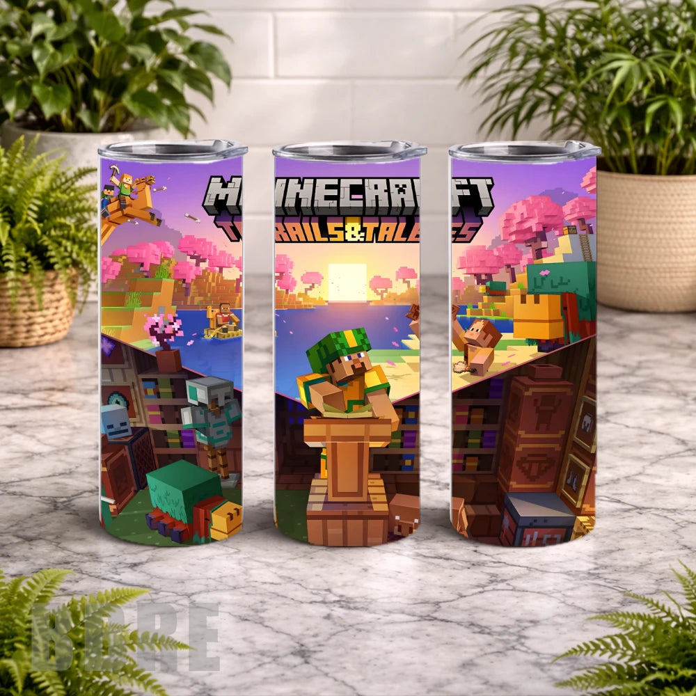 Minecraft Adventure 3 20 OZ Wrap Mockup