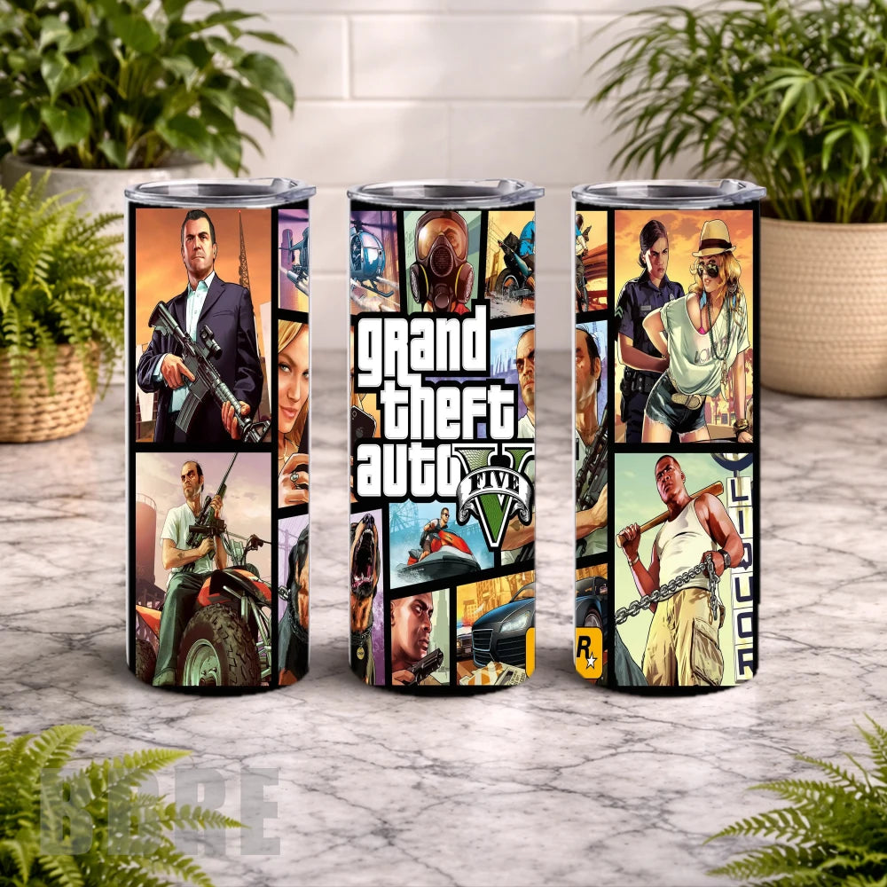 Gta V Tumbler 20 OZ Wrap Mockup