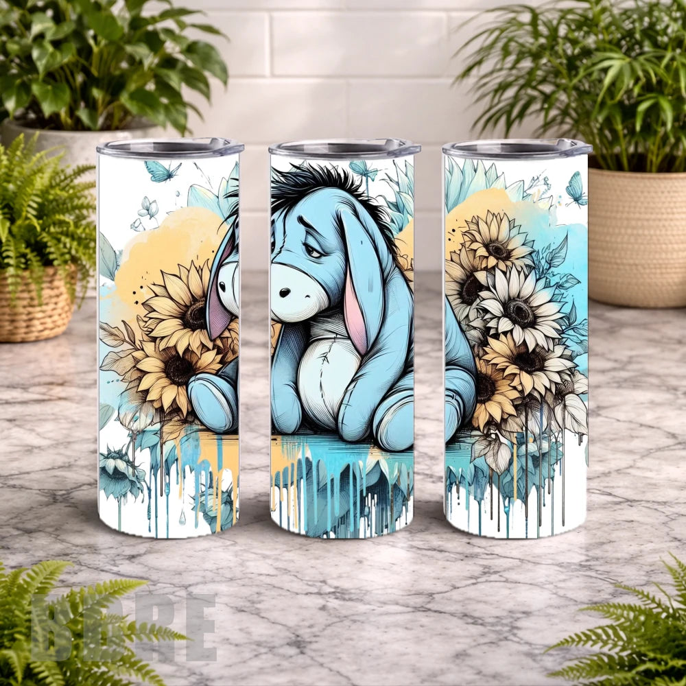 Eeyore Sunflowers 20 OZ Wrap Mockup