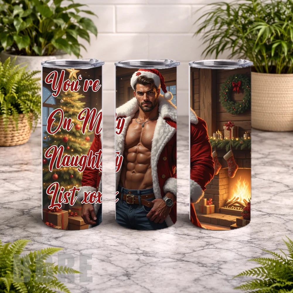 Naughty List 20 OZ Wrap Mockup