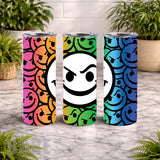 Smiley Faces 20 OZ Wrap Mockup