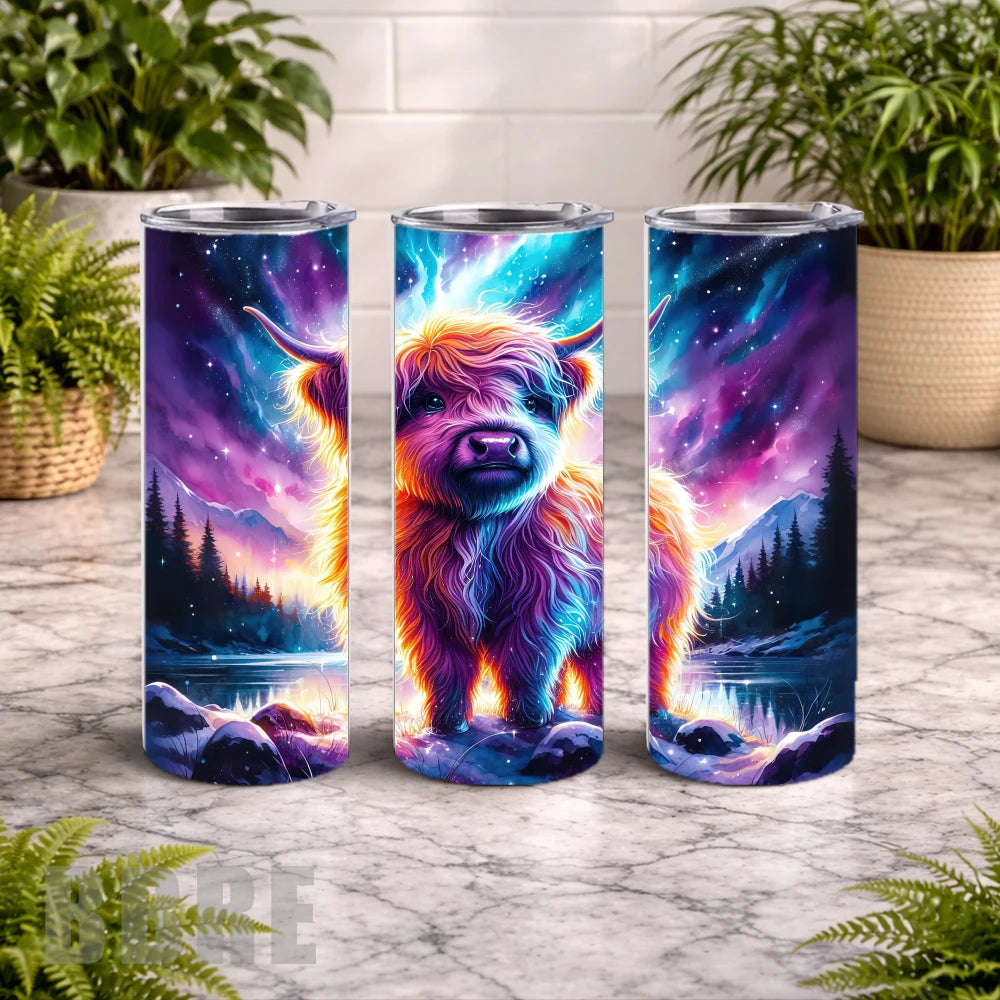 Cosmic Highlander 20 OZ Wrap Mockup