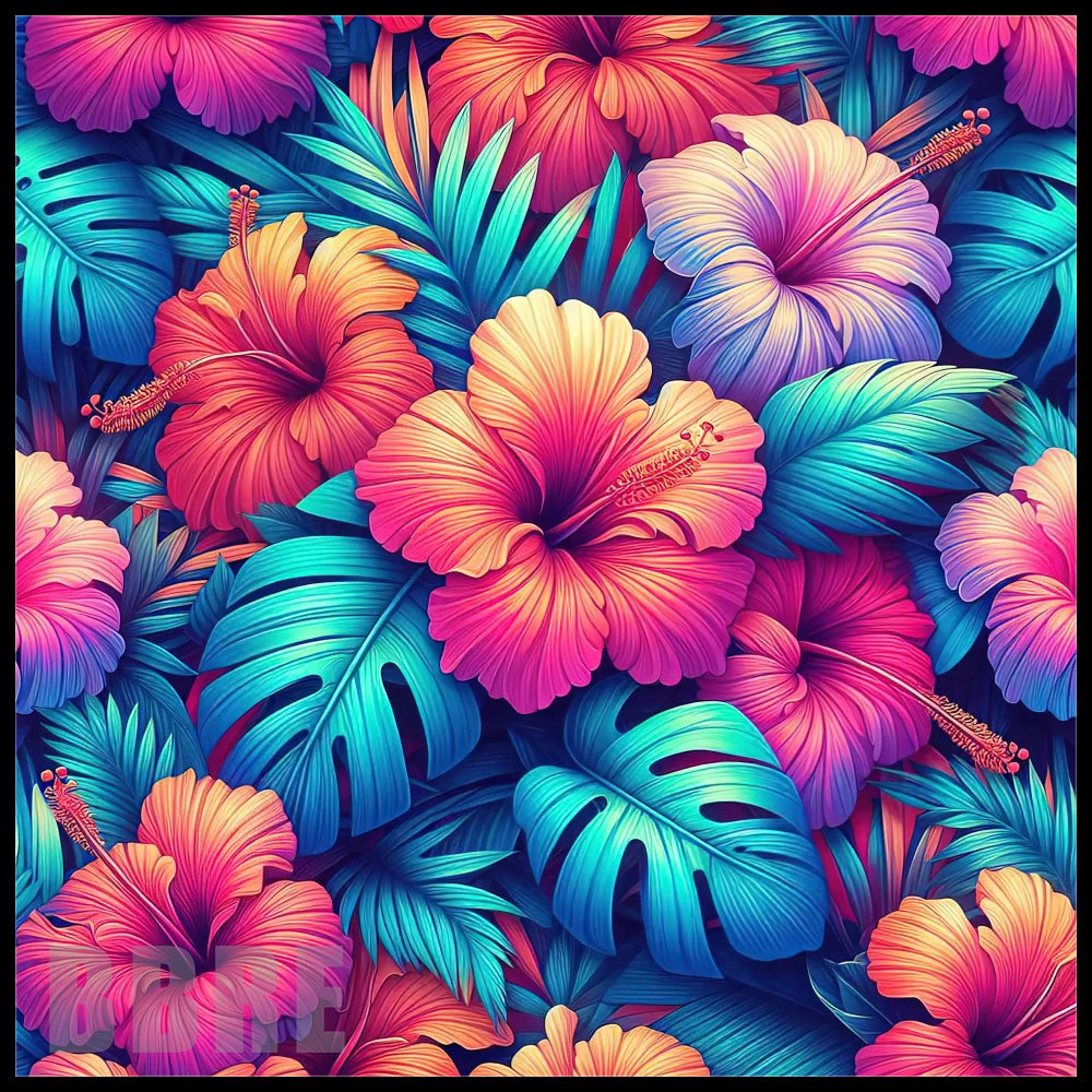 Tropical Floral 20 OZ Sublimation Wrap
