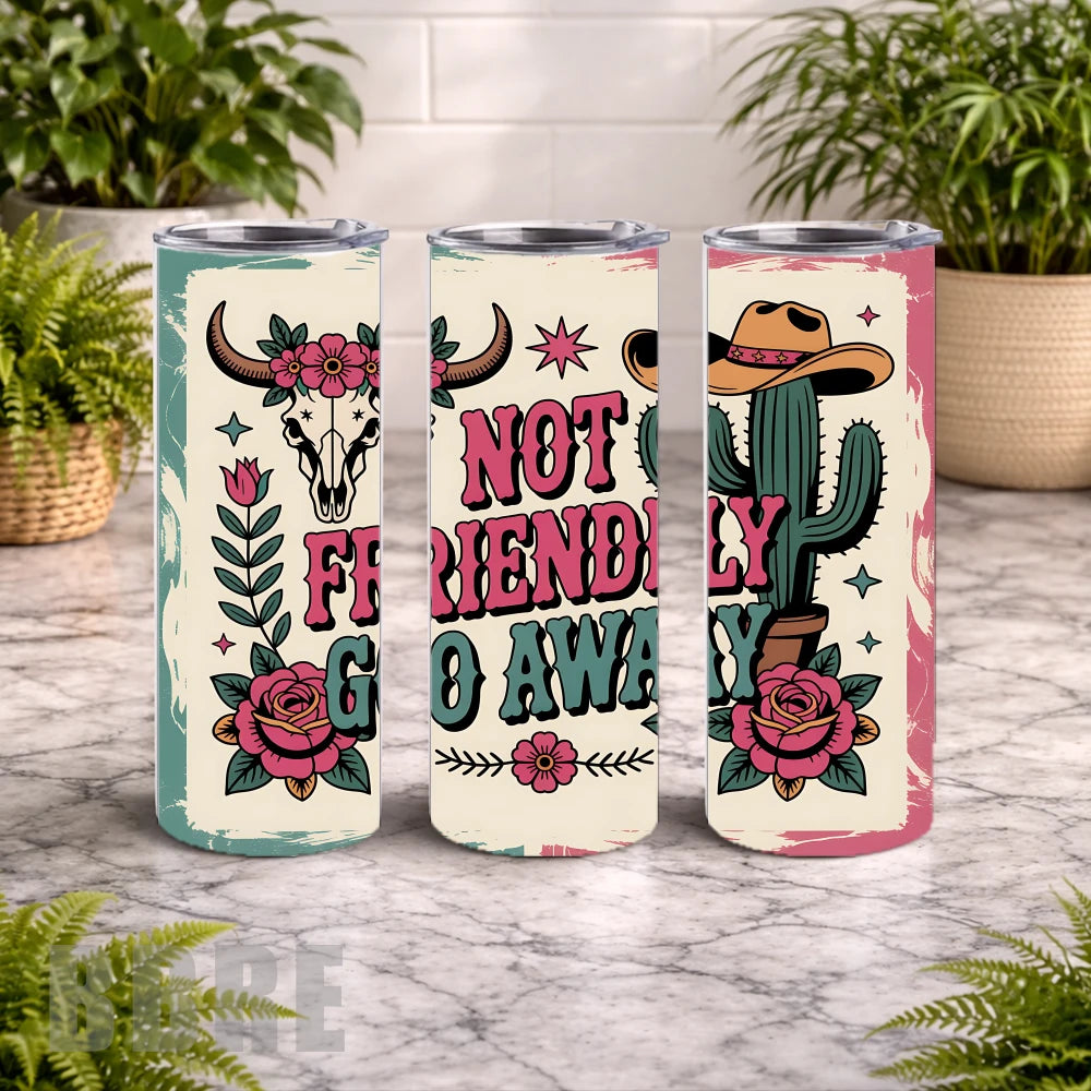 Cactus Skull 20 OZ Wrap Mockup