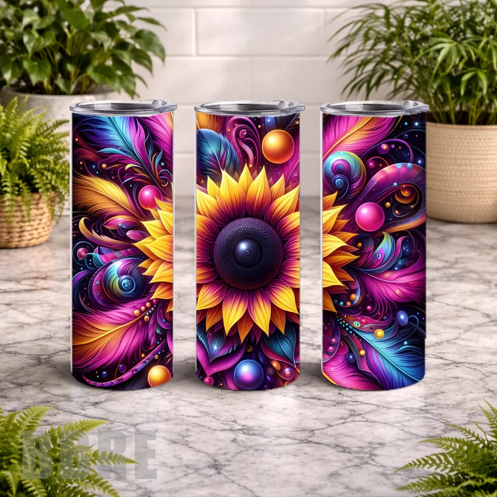 Vibrant Sunflower 20 OZ Wrap Mockup